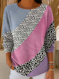 Women's Abstract Pattern Art Print Casual Pullover Sweater
