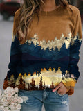 Tranquil Oil Landscape Nature Sweater