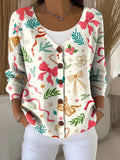 Soft Button Front Cardigan with Classic Buttons