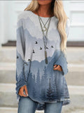 Subtle Misty Forest Cozy Sweater