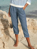 Solid Basic Capri Pants