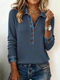 Women’s Contrast Lapel Knit Top