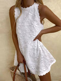 Women's Casual Sleeveless Lace Dress