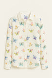 Casual Butterfly Printed Buttoned Shirt