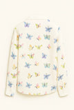 Casual Butterfly Printed Buttoned Shirt