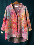 Women's Abstract Pattern Art Print Casual Pullover Sweater