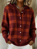 Women's Vintage Print Collared Sweater 1426