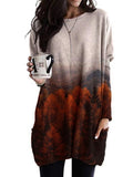 Abstract Nature Forest Canvas Style Sweater