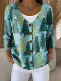Relaxed Comfort Cable Knit Cardigan for Home