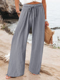 Women's Cotton And Linen Wide Leg Casual Pants