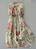 Women's Casual Spring Summer Floral Print Dress