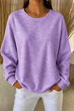 Casual Crew Neck Ombre Sweatshirt
