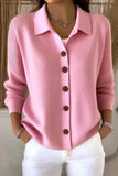 Women Plain Long Sleeve Comfy Casual Cardigan