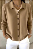 Women Plain Long Sleeve Comfy Casual Cardigan