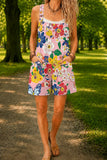 Women’s Colorful Garden Floral Print Casual Cotton Wide Leg Romper