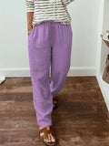 Women's Cotton And Linen Casual Pants