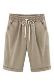 Plain with Pockets Sashes Holiday Loose Shorts (9 Colors)
