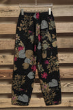 Floral Print with Pockets Casual Pants