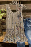 Floral Print Casual Sleeveless Tank Tops